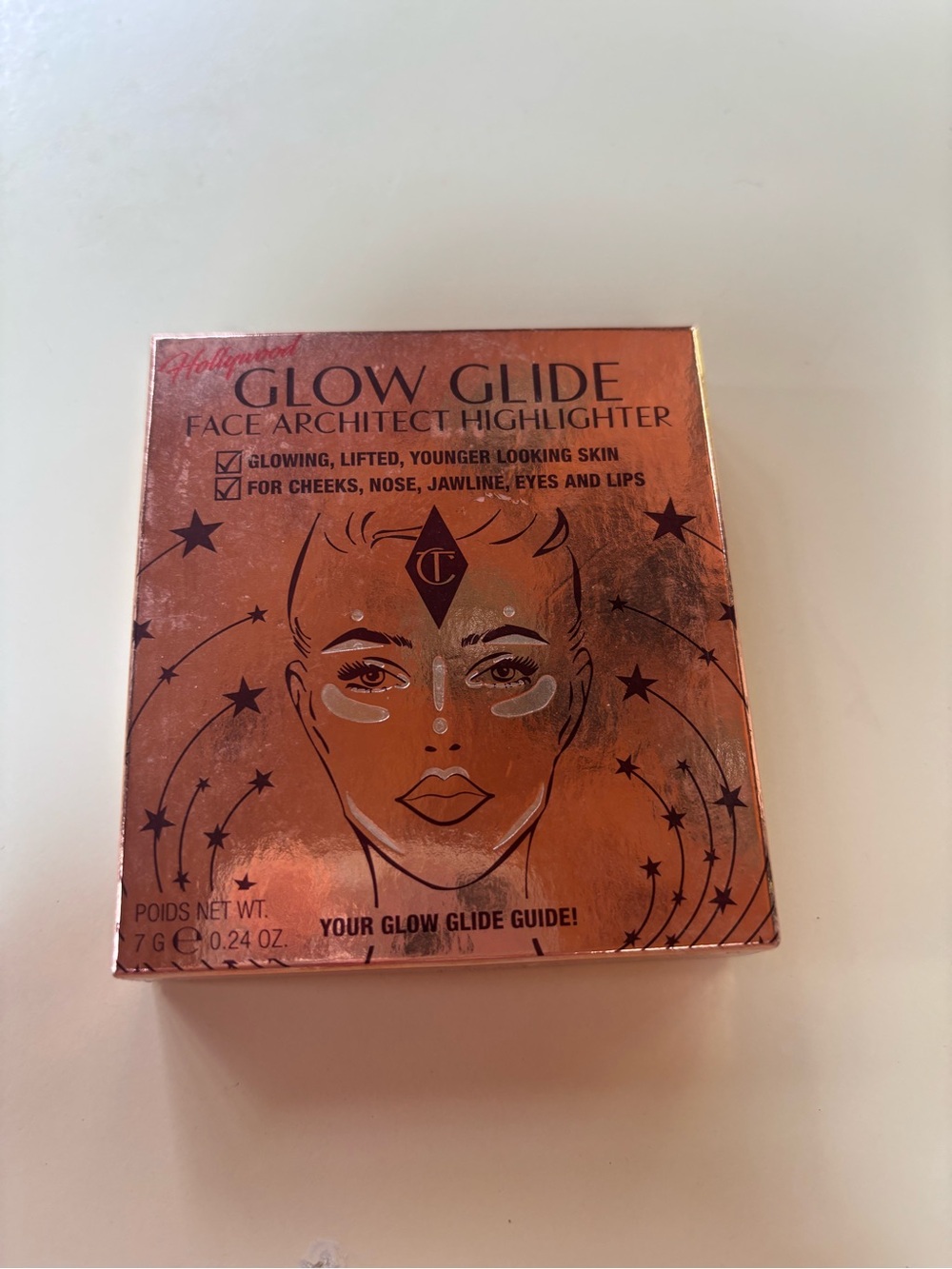 Charlotte Tilbury Glow Glide Face Architect Highlighter - Rose Gold Shimmer